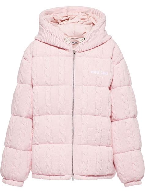 miu miu cable knit jacket